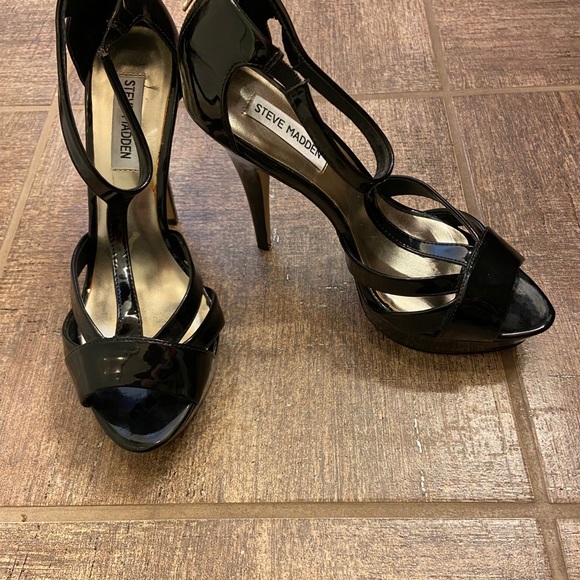 Steve Madden Black Haylow Platform Stiletto Heels - Picture 2 of 7